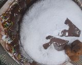 A picture of step 5 of 2 tier Moist chocolate cake 🎂.