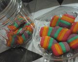 Foto langkah ke 7 dari resep Lidah Kucing Rainbow (Tanpa Cetakan).
