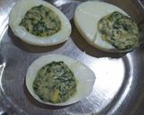 A picture of step 4 of Egg spinach bonda.