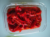 Pimientos rojos asados en freidora de aire