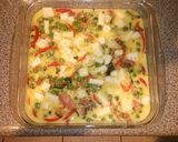 Foto del paso 5 de la receta: Fritatta de beicon, guisantes y queso de cabra