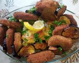A picture of step 3 of Eggplant Croquettes 🍆 with Chicken 🐔.