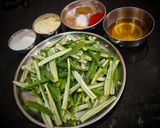 A picture of step 3 of Bhindi Fry /Kurkuri bhindi.