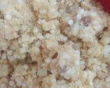 A picture of step 2 of Sabudana vada.