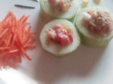 Pepino relleno de atún