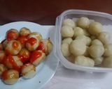 Foto langkah ke 4 dari resep Cimol Isi Udang Kering saos Kecap ala Anak Kos.