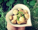 Hình bước làm 5 của món Chả lụa kho nước tương nấm mỡ trắng