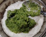 A picture of step 4 of Beetroot Tricolour Steam Dhokla.