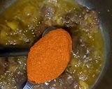 A picture of step 6 of Shaljam Palak Gosht.