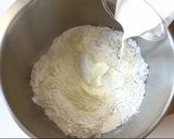 A picture of step 1 of Japanese soft and fluffy condensed milk bread.