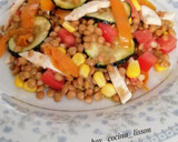 Foto del paso 6 de la receta: Ensalada de lentejas con pollo y verduras
