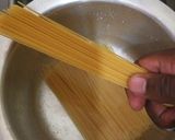 A picture of step 1 of Pasta with scrambled eggs.