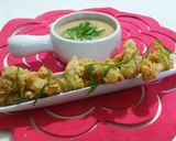 A picture of step 6 of Tempura with chicken corn soup 🌽.