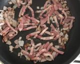 Foto del paso 3 de la receta: Judías verdes salteadas con bacon y huevo