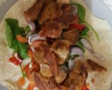 A picture of step 3 of My Southern fried chicken and Crispy Bacon Wrap. 😘.
