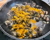 A picture of step 9 of Cod with Mushrooms, Cilantro, and Turmeric.