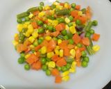 A picture of step 2 of Mixed vegetables.