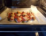A picture of step 6 of Grilled turbot with Italian-inspired topping.