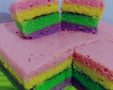 Foto langkah ke 5 dari resep Rainbow Cake Kukus.