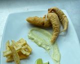 Foto del paso 6 de la receta: Bastones de pescado redondo y papas fritas, estilo Fish And chips con salsa tártara. 🐟🤪