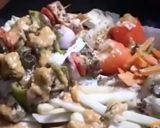 A picture of step 4 of Paneer Shashlik Sizzler.