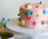 Foto del paso 4 de la receta Tarta de plátano y buttercream de chocolate blanco (efecto pinceladas)
