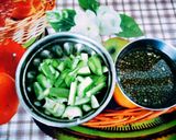 A picture of step 1 of Tasty mung bean turai masaledar sabji.