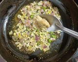 A picture of step 2 of Mooli ki bhaji.