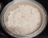 A picture of step 4 of Red poha ladu.
