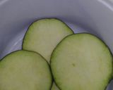 A picture of step 1 of Brinjal Fry.
