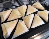 Une image de l'étape 9 de Feuilles de brick farcies aux trois fromages,jambon blanc et tomates.