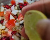 A picture of step 2 of Pomegranate salad.