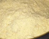 A picture of step 1 of Dambun couscous (with moringa leaves).