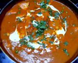A picture of step 12 of Shahi paneer matar masala.