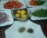 A picture of step 1 of Arabian Pouched Eggs.