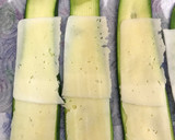 Foto del paso 3 de la receta: Rollitos de calabacín gratinados rellenos de jamón y queso en Airfryer Cosori
