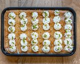 A picture of step 5 of Rasmalai Tres Leches cake.