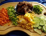 A picture of step 1 of Jamaican beef tacos.