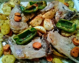 Foto del paso 5 de la receta: Pollo al Horno 🍗 con verduras asadas 😉.
