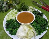 Foto langkah ke 3 dari resep Sayur Pecel Bumbu Kacang (Sarapan Pagiku).