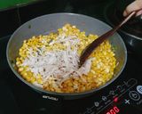Hình bước làm 9 của món Bắp xào trứng thịt gà