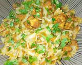 A picture of step 14 of Fried Chicken Masala Pasta.
