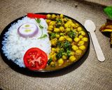 A picture of step 8 of Rice- chole curry (Chole-chawal).