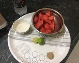 A picture of step 1 of Watermelon- lemon Slush.