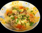Hình bước làm 3 của món Canh súp nấm thịt xay tép khô