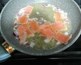 A picture of step 1 of Pasta with salmon.