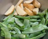 A picture of step 1 of Sem Phali & Aloo Fry (broad beans & Potato).