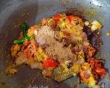 A picture of step 7 of Chana masala pulao.