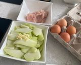 A picture of step 1 of Stir fry Chayote Squash.