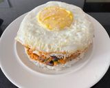 A picture of step 5 of Arroz Tapado de Pollo.